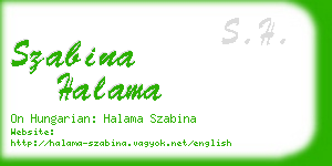 szabina halama business card